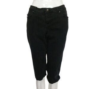TRIPP NYC Capri Jeans, XL, Black, Cuff-able, Skulls, Cotton Spandex, Stretch